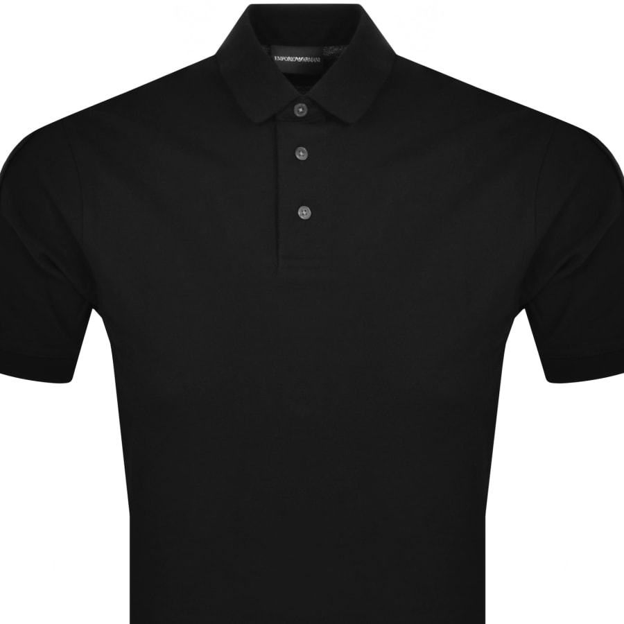 【人気急上昇】 Emporio Mainline | Black Shirt T Polo Sleeved Short Armani ワンピース